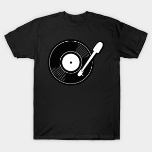 Record player turntable design with record T-Shirt